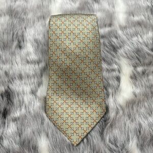 Vintage Hermes Silk Necktie Tie 5060 PA Diamond Dot Design